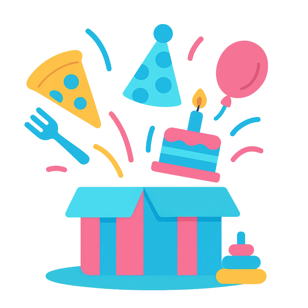 Илюстрация на парти пакет за детски рожден ден